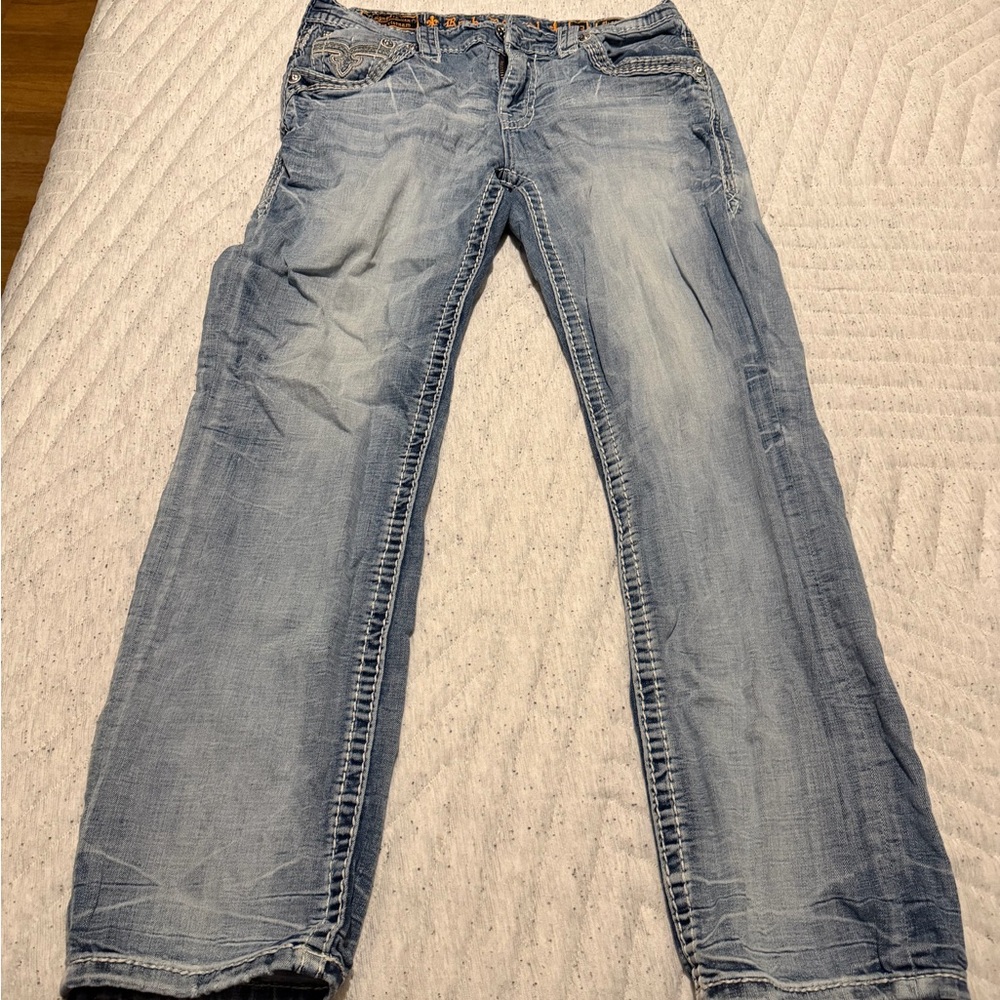 Rock Revival Blue Slim Straight Jeans